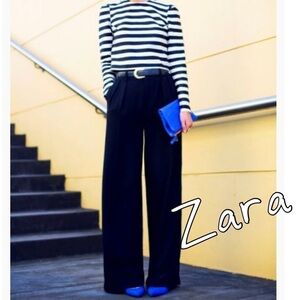 💙Zara Blue Suede Stiletto Heels Sz 37 US 7 Pointed Toe